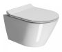 Sapho Gsi Kube X perem nélküli fali kerámia WC csésze 36x50 cm, ExtraGlaze bevonat, fehér 941611