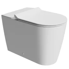 Sapho Gsi Kube X monoblokk kerámia WC csésze 36x63 cm Swirlflush öblítéssel és DualGlaze bevonattal, matt fehér színben.