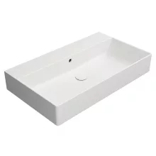 Sapho GSI Kube X kerámia mosdó 80x47 cm túlfolyóval és csiszolt alsó élekkel, matt fehér 