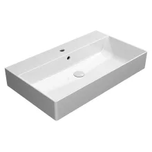 Sapho GSI Kube X kerámia mosdó 80x47 cm 1 csaplyukkal csiszolt alsó élekkel és ExtraGlaze bevonattal, fehér