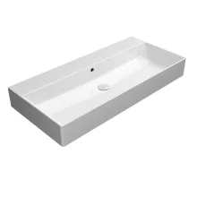   Sapho GSI Kube X csaplyuk nélküli kerámiamosdó 100x47 csiszolt alsó élek, ExtraGlaze, fehér 94239011
