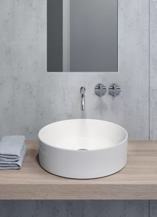 Sapho GSI Kube X pultra szerelhető kerámia 45 cm mosdótál ExtraGlaze felülettel, fehér kivitelben