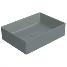 Sapho GSI Kube X pultra tehető szögletes kerámia mosdó 50x37 cm, matt agave kivitelben