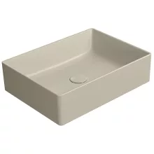 Sapho GSI Kube X pultra tehető szögletes kerámia mosdó 50x37 cm, matt kréta kivitelben