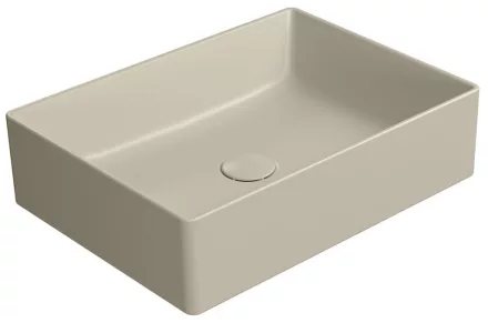 Sapho GSI Kube X pultra tehető szögletes kerámia mosdó 50x37 cm, matt kréta kivitelben