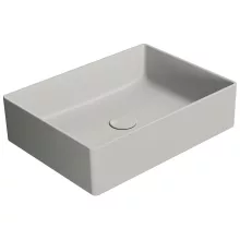 Sapho GSI Kube X pultra tehető szögletes kerámia mosdó 50x37 cm, matt cement kivitelben