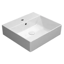   Sapho GSI Kube X kerámia mosdó 50x47 cm csiszolt alsó élekkel és ExtraGlaze bevonattal, fehér 94309111
