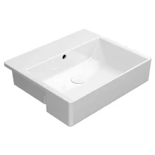 Sapho Gsi Kube X kerámia mosdó 55x47 cm ExtraGlaze bevonattal, fehér kivitelben