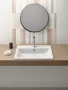 Sapho GSI Kube X beépíthető kerámia mosdó 70x46 cm 1 csaplyukkal és Extraglaze bevonattal, fehér kivitelben