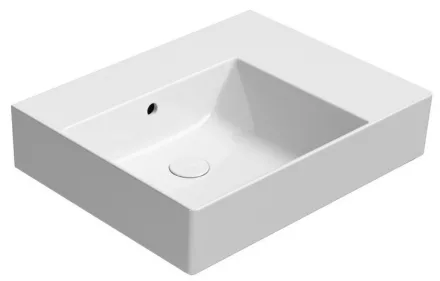 Sapho Gsi Kube X kerámia mosdó 60x47 cm ExtraGlaze bevonattal, fehér kivitelben