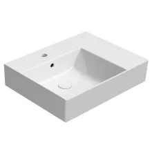 Sapho Gsi Kube X kerámia mosdó 60x47 cm ExtraGlaze bevonattal, fehér kivitelben