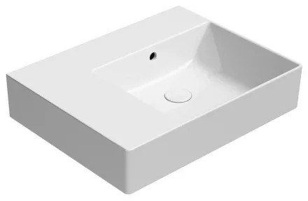 Sapho GSI Kube X kerámia mosdó 60x47 cm túlfolyóval és ExtraGlaze bevonattal, jobbos/fehér 