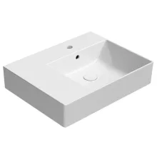Sapho GSI Kube X kerámia mosdó 60x47 cm csaplyukkal és ExtraGlaze bevonattal, jobbos/fehér 