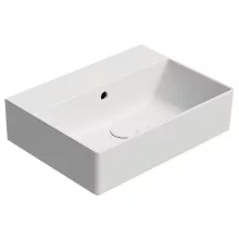 Sapho GSI Kube X kerámia mosdó 50x37 cm túlfolyóval, matt fehér kivitelben
