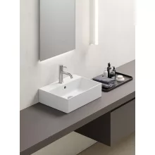   Sapho Gsi Kube X kerámia mosdó 50x37 cm ExtraGlaze bevonattal, fehér 9447111