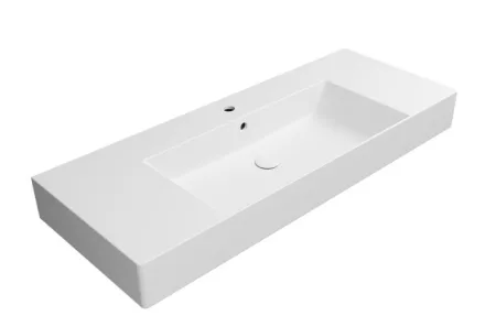 Sapho GSI Kube X kerámia mosdó 120x47 cm 1 csaplyukkal, fehér kivitelben
