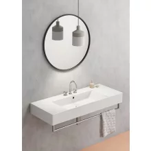 Sapho GSI Kube X kerámia mosdó 3 csaplyukkal 120x47 cm ExtraGlaze bevonattal, fehér kivitelben