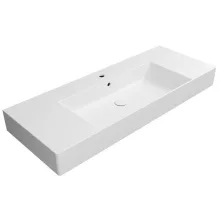 Sapho GSI Kube X kerámia mosdó 120x47 cm csaplyukkal és csiszolt alsó élekkel, matt fehér kivitelben