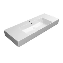 Sapho GSI Kube X kerámia mosdó 1 csaplyukkal 120x47 cm csiszolt alsó élekkel és ExtraGlaze bevonattal, fehér kivitelben