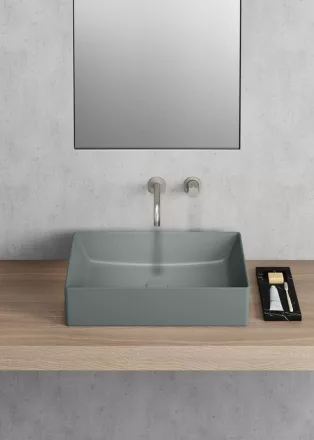 Sapho Gsi Kube X kerámia mosdó 60x37 cm, matt agave kivitelben