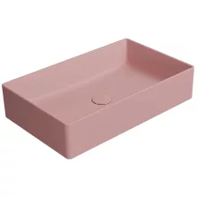   Sapho Gsi Kube X pultra szerelhető kerámia mosdótál 60x37 cm, matt rózsaszín 945324
