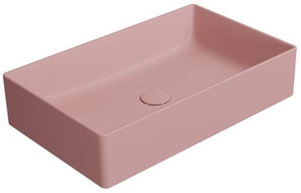 Sapho Gsi Kube X pultra szerelhető kerámia mosdótál 60x37 cm, matt rózsaszín 945324