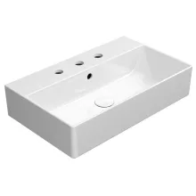 Sapho Gsi Kube X kerámia mosdó 60x37 cm ExtraGlaze bevonattal, fehér kivitelben