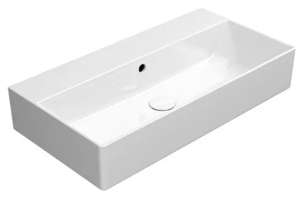 Sapho Gsi Kube X kerámia mosdó 70x37 cm ExtraGlaze bevonattal, fehér kivitelben