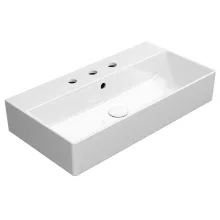 Sapho GSI Kube X kerámia mosdó 70x37 cm 3 csaplyukkal és Extraglaze bevonattal, fehér 