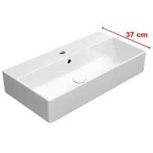 Sapho GSI Kube X kerámia mosdó 70x37 cm csaplyukkal csiszolt alsó élekkel és ExtraGlaze bevonattal, fehér 