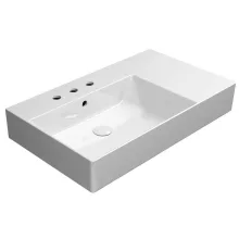 Sapho Gsi Kube X kerámia mosdó 100x47 cm ExtraGlaze bevonattal, fehér kivitelben