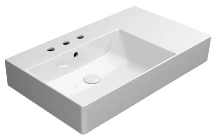 Sapho Gsi Kube X kerámia mosdó 100x47 cm ExtraGlaze bevonattal, fehér kivitelben