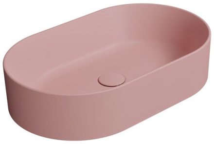 Sapho Gsi Kube X pultra szerelhető kerámia mosdótál 60x37 cm, matt rózsaszín 945824