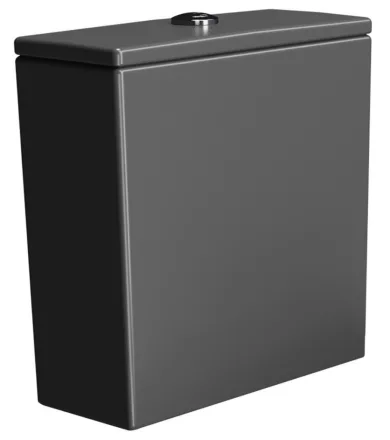 Sapho Gsi Kube X monoblokk kerámia WC tartály öblítőmechanika nélkül, matt fekete színben.