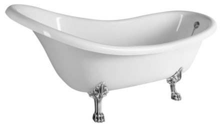 Polysan BRIXTON szabadonálló gelcoat kád 174x83x81 cm, króm lábakkal 94817