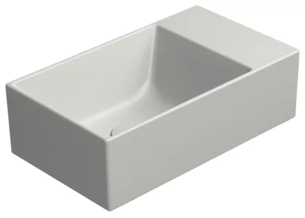 Sapho GSI Kube X kerámia mosdó 40x23 cm, matt cement kivitelben