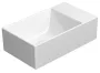 Sapho GSI Kube X kerámia mosdó 40x23 cm csiszolt alsó élekkel és Extraglaze bevonattal, fehér kivitelben