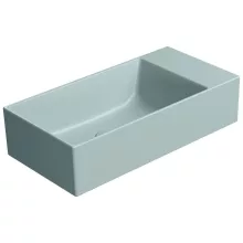 Sapho Gsi Kube X forgatható kerámia mosdó 50x25 cm, matt jégkék kivitelben