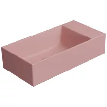   Sapho GSI Kube X kerámia kézmosó 50x25 cm, jobbos/balos, matt rózsaszín 9486024