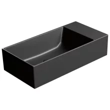 Sapho Gsi Kube X forgatható kerámia mosdó 50x25 cm, matt fekete kivitelben
