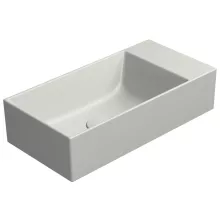 Sapho Gsi Kube X forgatható kerámia mosdó 50x25 cm, matt cenere kivitelben