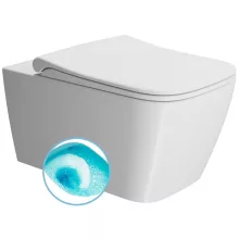   Sapho Gsi Nubes fali kerámia WC Swirlflush öblítéssel 35x55 cm DualGlaze bevonattal, matt fehér 961509