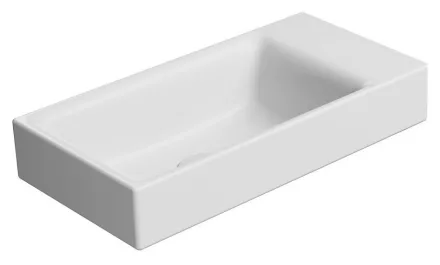 Sapho GSI Nubes kerámia kézmosó 50x25 cm csaplyuk és túlfolyó nélkül, matt fehér kivitelben.