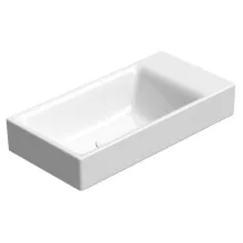 Sapho Gsi Nubes kerámia kézmosó 50x25 cm ExtraGlaze bevonattal jobbos/balos, fehér 