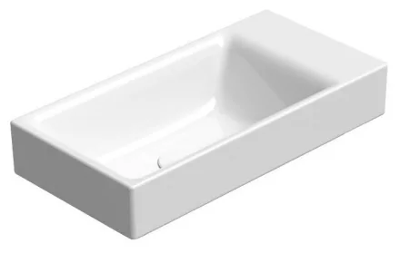 Sapho Gsi Nubes kerámia kézmosó 50x25 cm ExtraGlaze bevonattal jobbos/balos, fehér 