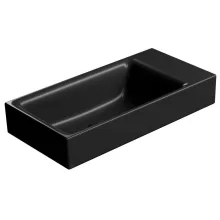 Sapho GSI Nubes kerámia kézmosó 50x25 cm csaplyuk és túlfolyó nélkül, matt fekete kivitelben