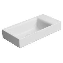 Sapho GSI Nubes kerámia kézmosó 50x25 cm csiszolt alsó élekkel, jobbos és balos szereléshez, matt fehér kivitelben