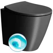   Sapho Gsi Modo Swirlflush álló WC csésze 37x52 cm, DualGlaze bevonat, matt fekete 981026