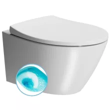   Sapho Gsi Modo Swirlflush fali WC csésze 37x34x52 cm, DualGlaze bevonat, matt fehér 981609