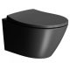 Sapho Gsi Modo Swirlflush kerámia fali WC csésze 37x52 cm DualGlaze bevonattal, matt fekete 981626